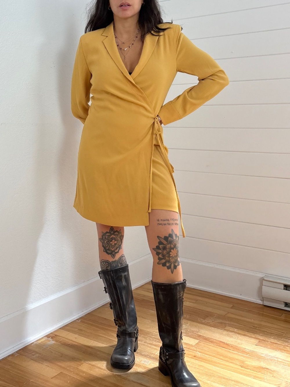 Babaton wrap blazer dress